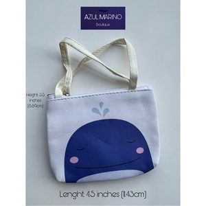 Whale Print Mini Purse • Mini monedero con estampado de ballena •